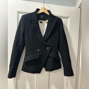 Smythe Double Breasted Wool blazer in Black size 2